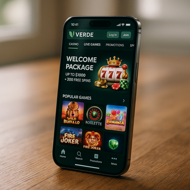 Verde Casino - Mobile Platform - Responsive Gaming